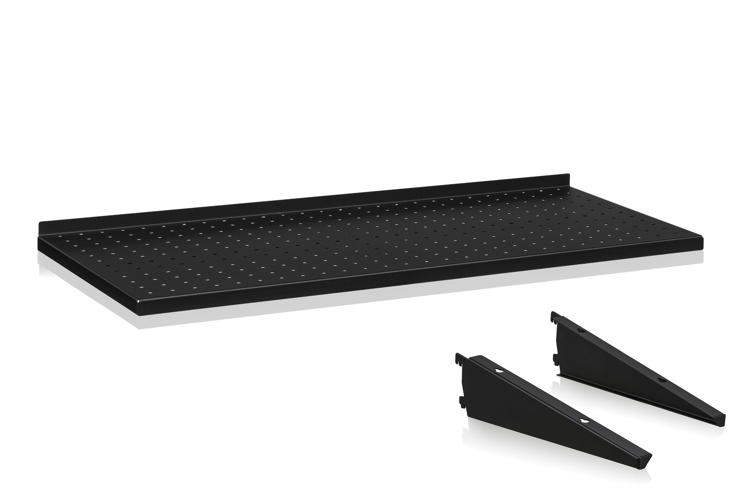 Blechregalboden Perforiert 900x400 mm Regalhalterung Schwarz