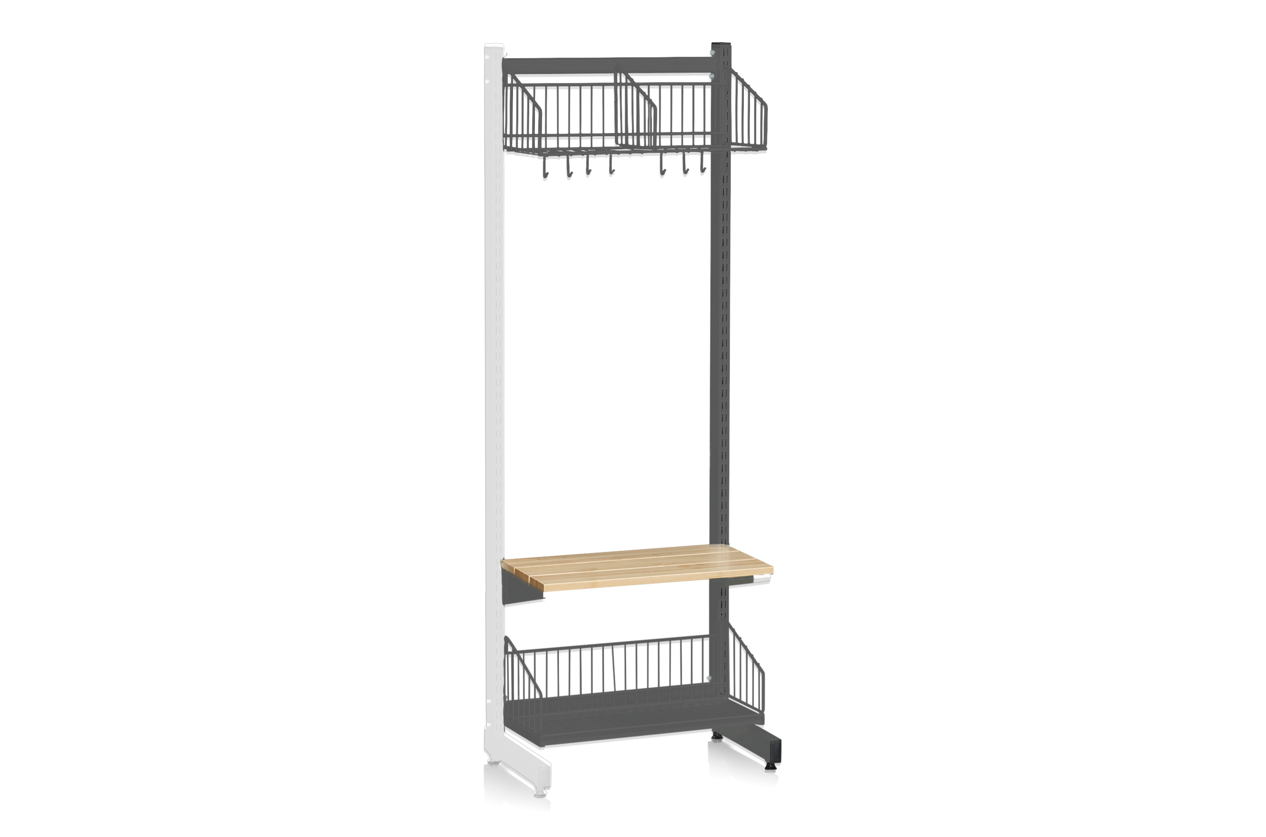 L-Stand Extension 600 mm Complete 2 Grey