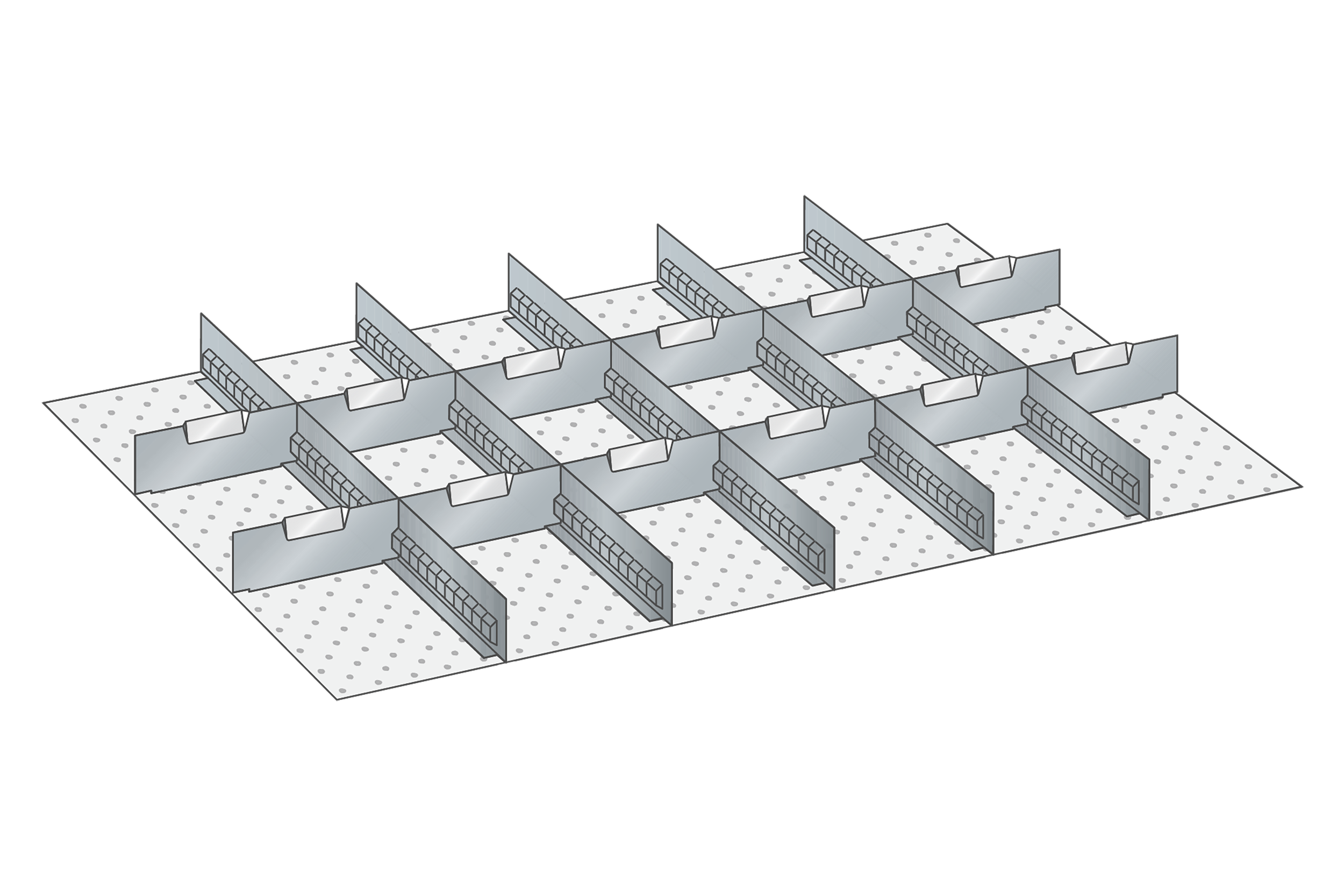 Lådinredning metall 147, 54x36, H=75mm