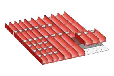 Lådinredning plast kit 2, 27x36, H=50mm