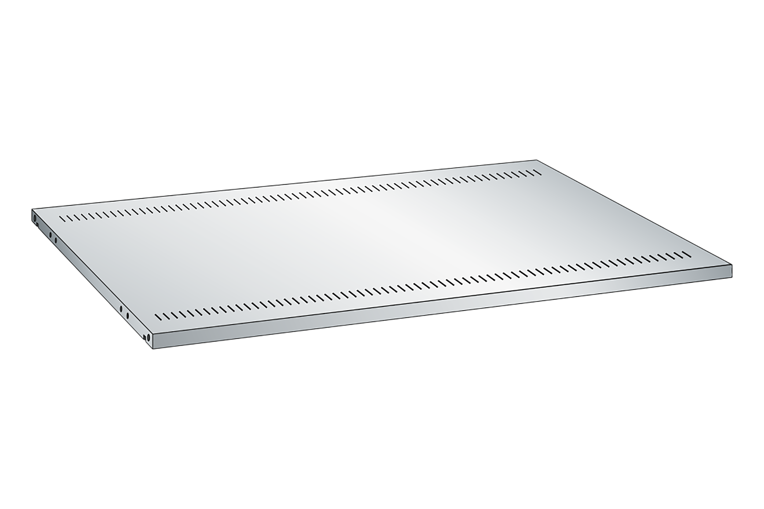 Justerbar hylla slitsad LISTA 54x36 200 kg