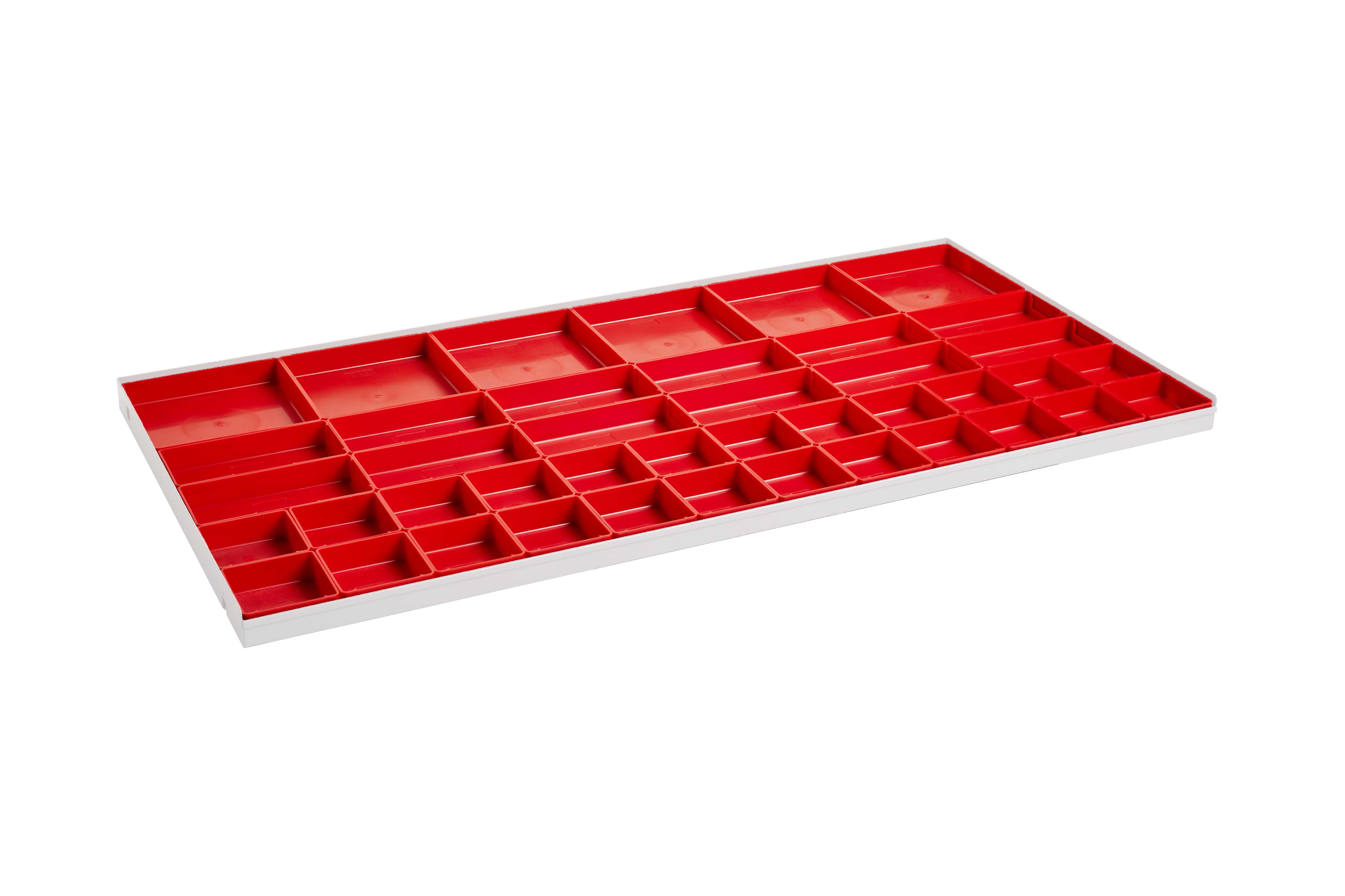 Lådinredning 900x450x35 mm Plastlådor Kombination 1