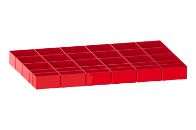 Lådinredning plast kit 28, 54x36, H=100/125mm