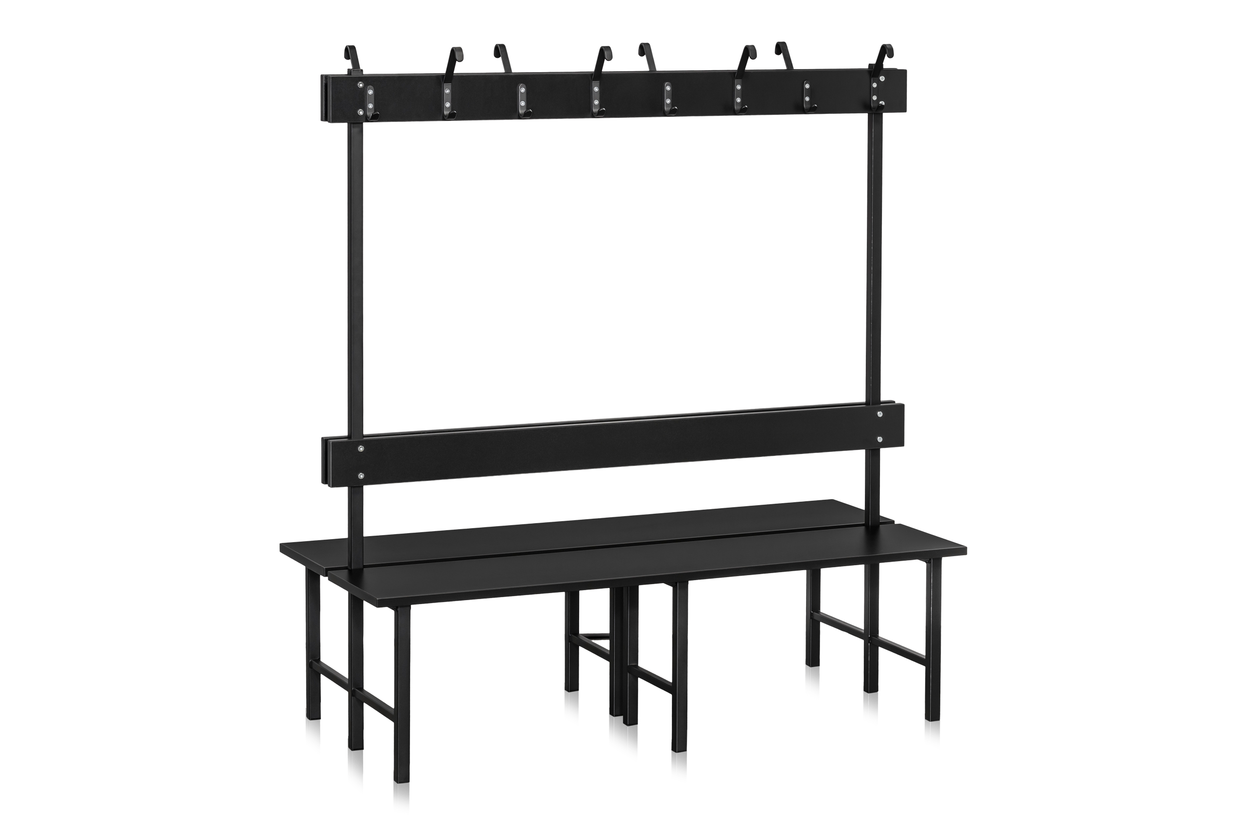 Bench Double-Sided 1500 mm Black