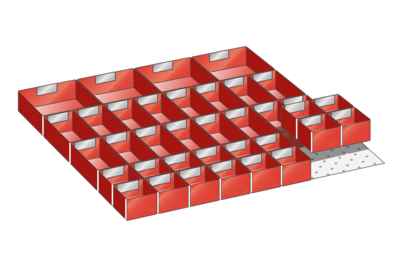 Lådinredning plast kit 17, 36x36, H=75mm