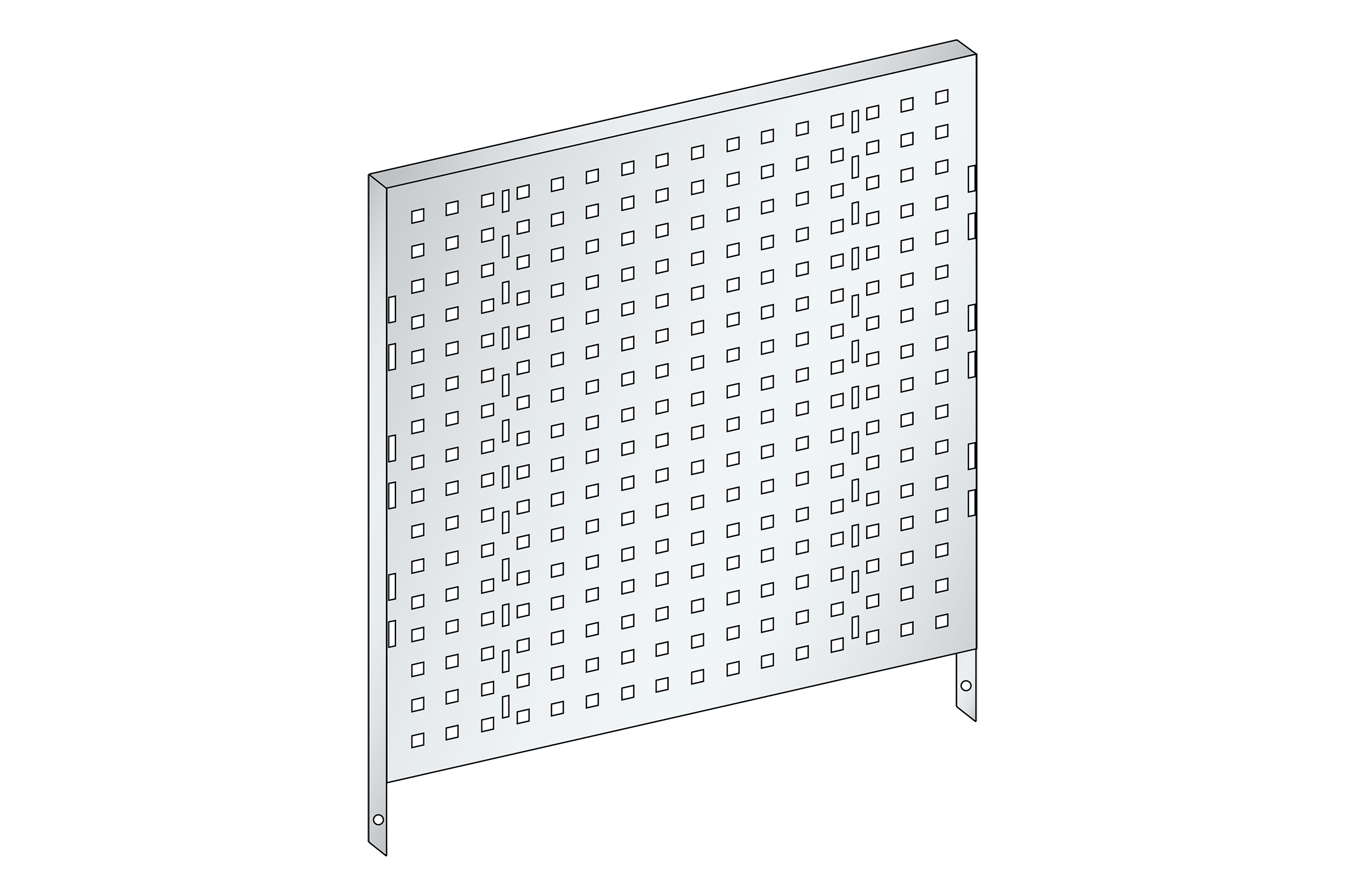 Perforerad panel sidomonterad Verktygsvagn LISTA