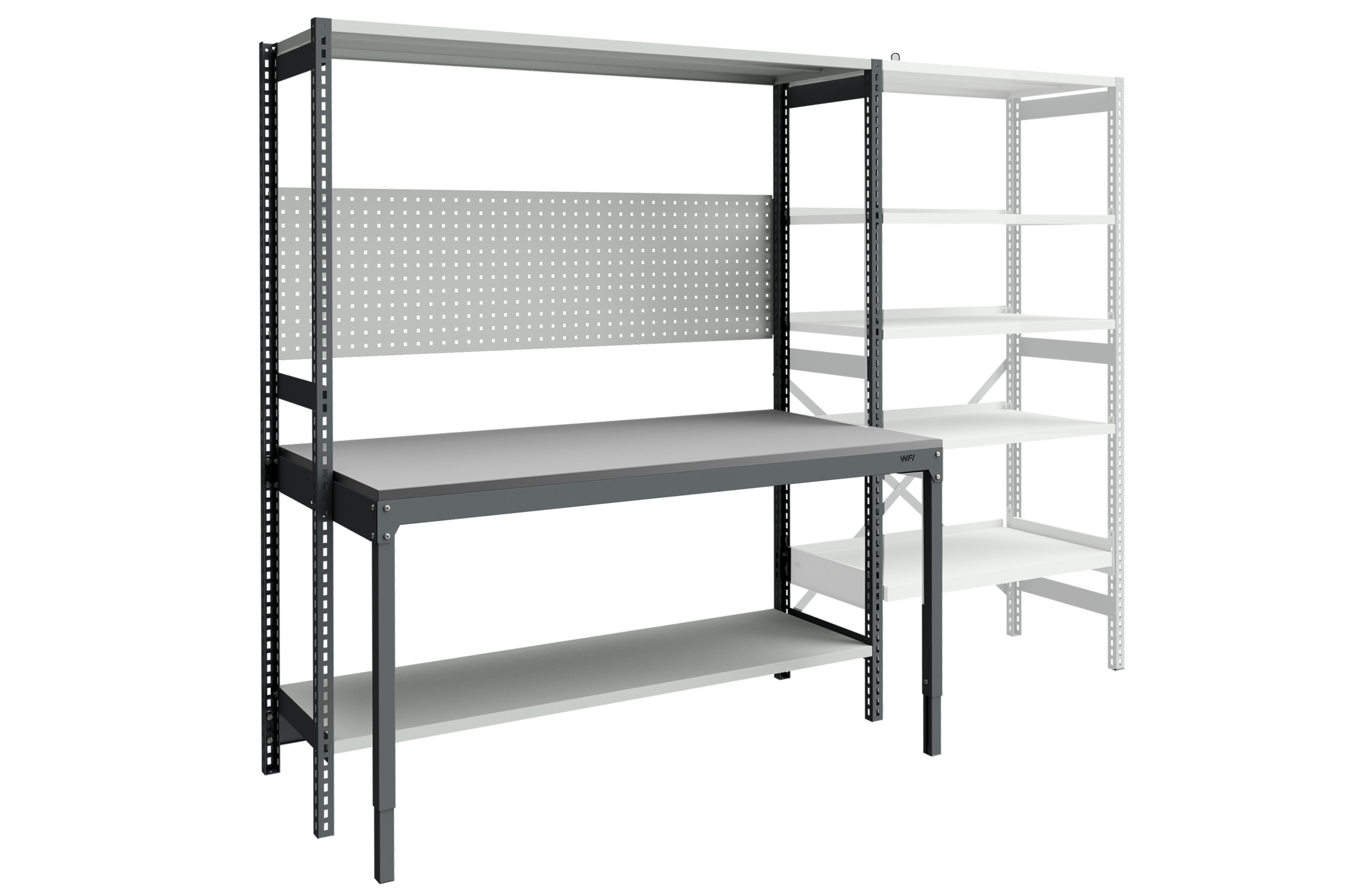 Arbetsstation för hyllsystem 1600x800 mm