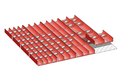 Lådinredning plast kit 12, 36x36, H=50mm