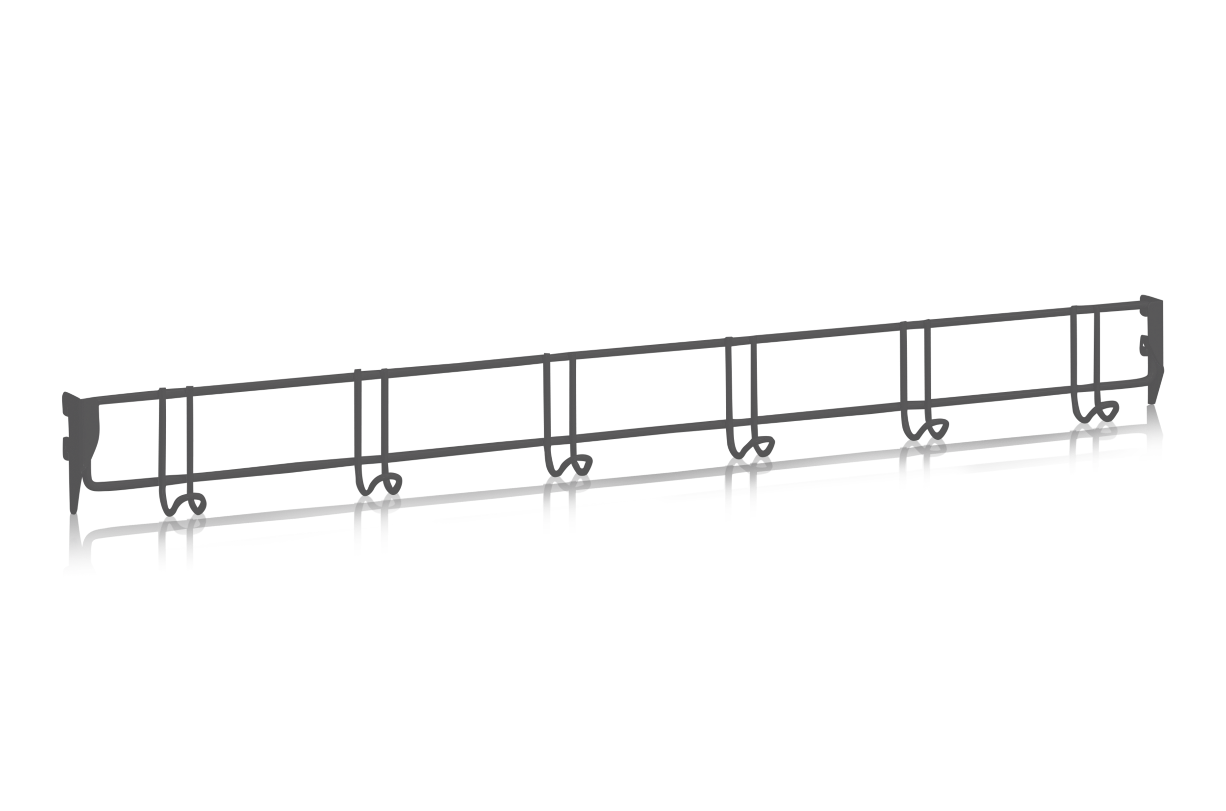 Clothes Hook Strip 900 mm 6 Hooks