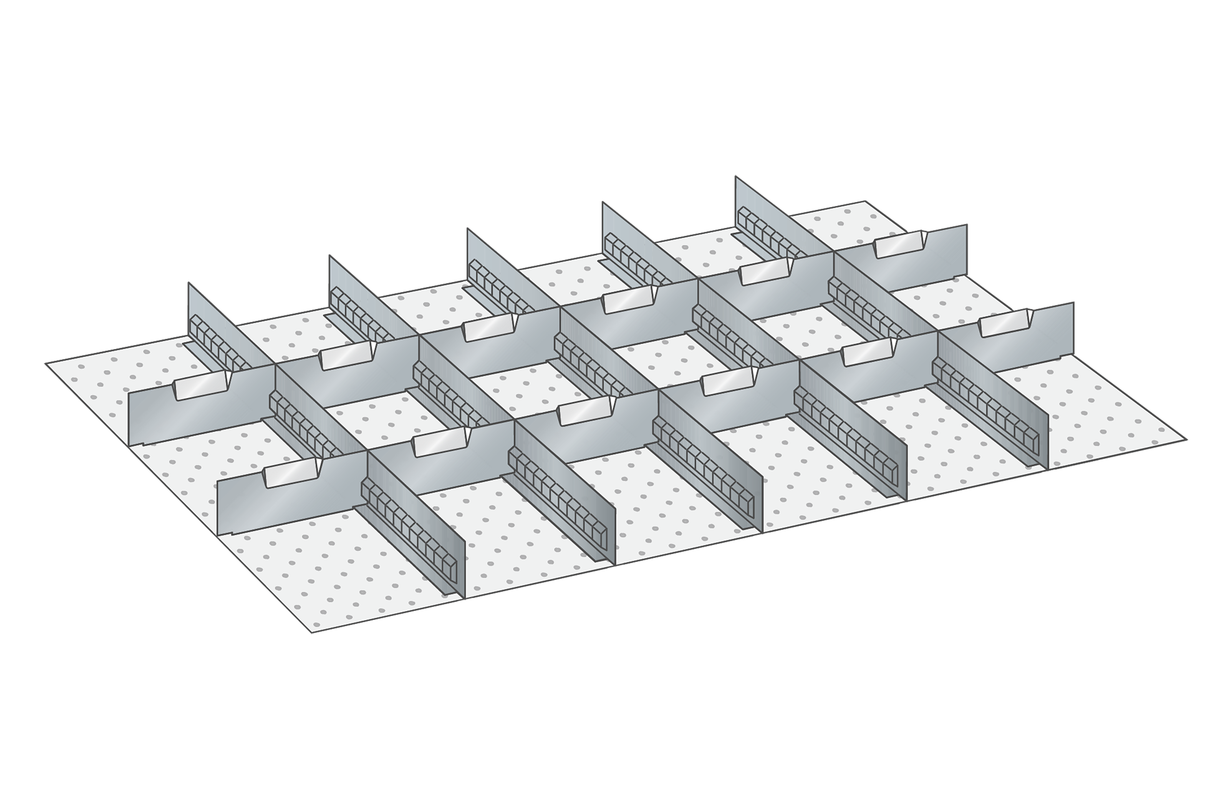 Lådinredning metall 143, 54x36, H=50mm