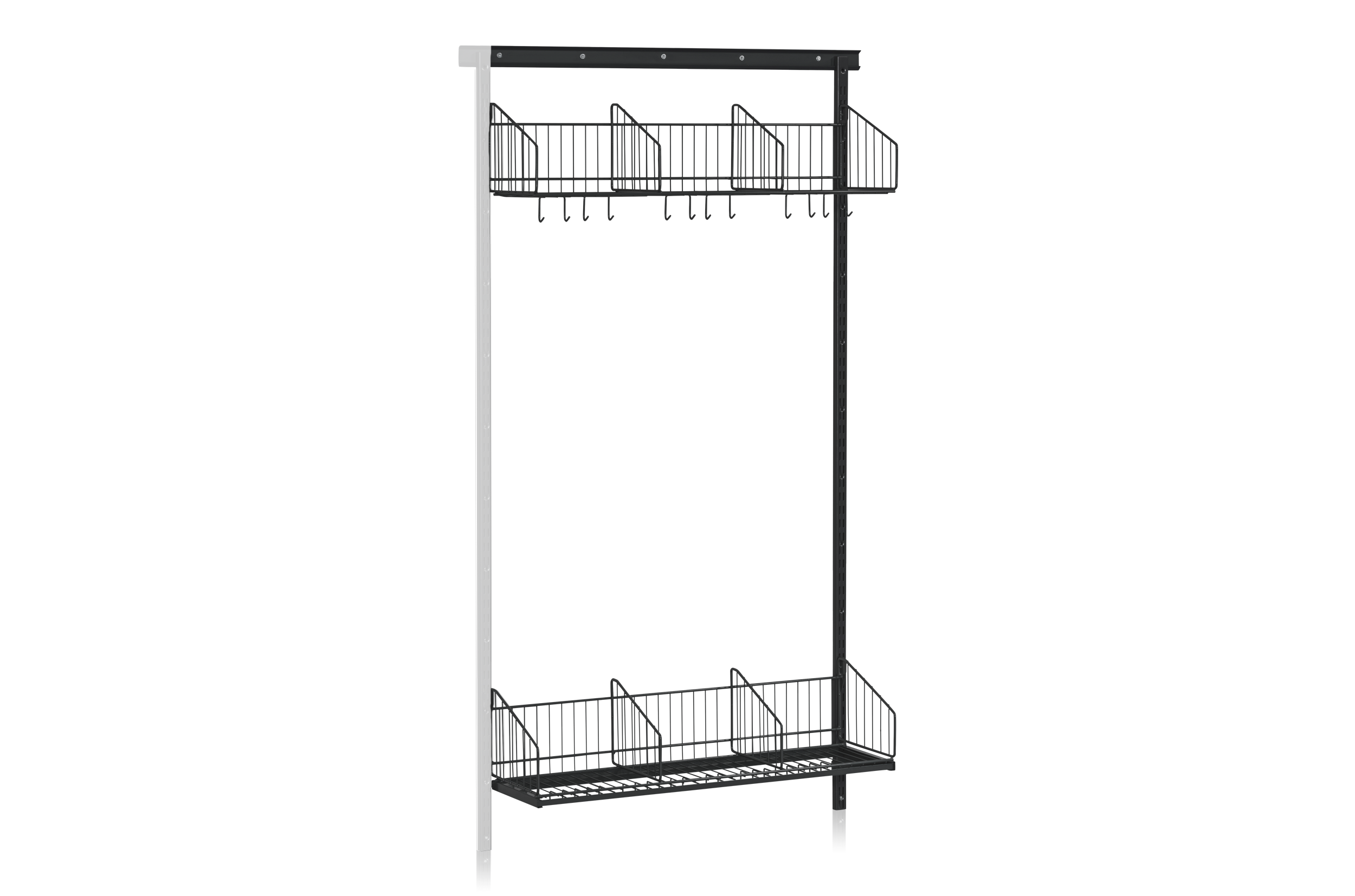 Shoe and Hat Shelf Wall Extension 900 mm Black