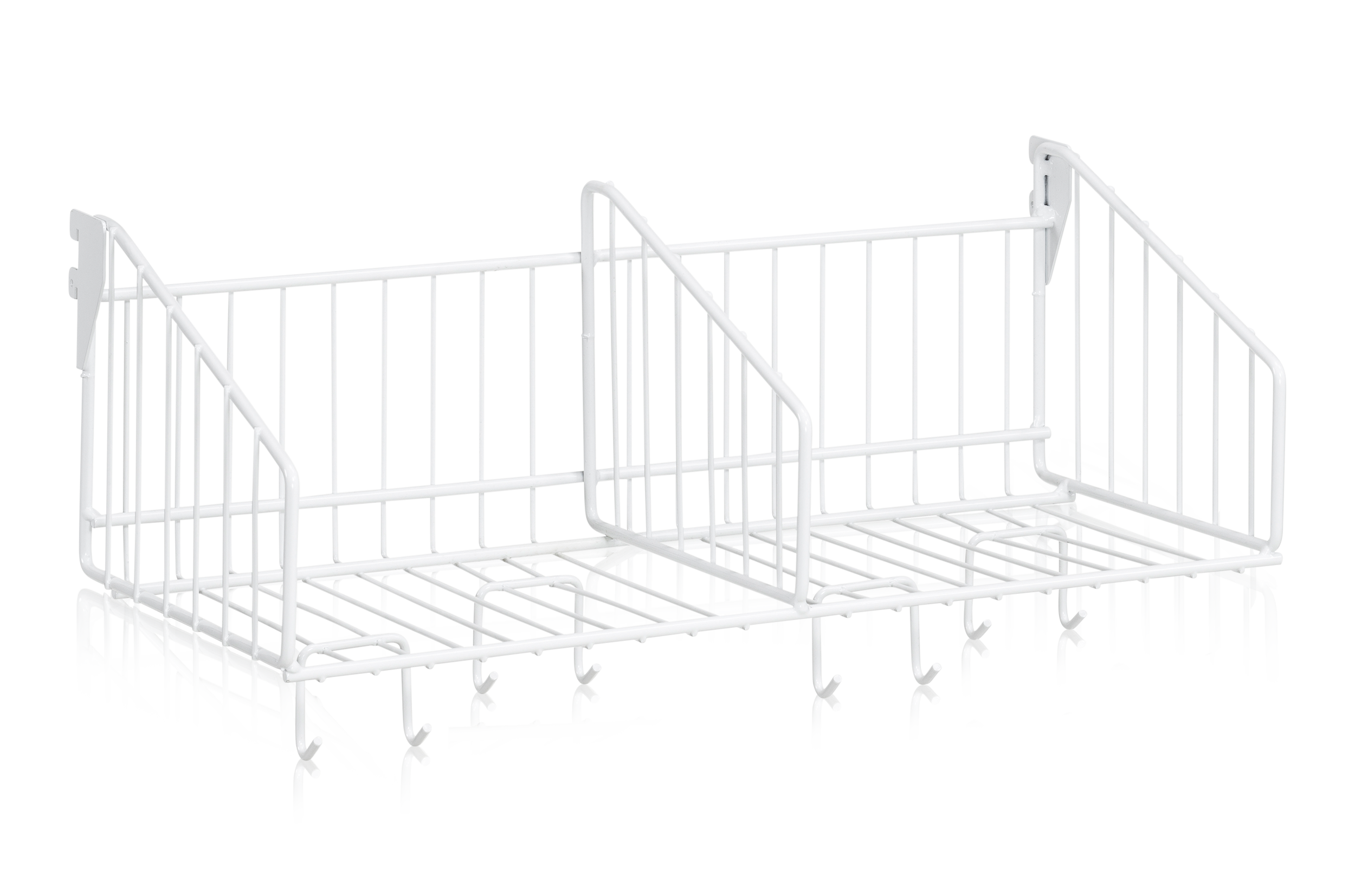 Hat Shelf 600 mm 2 Compartments White