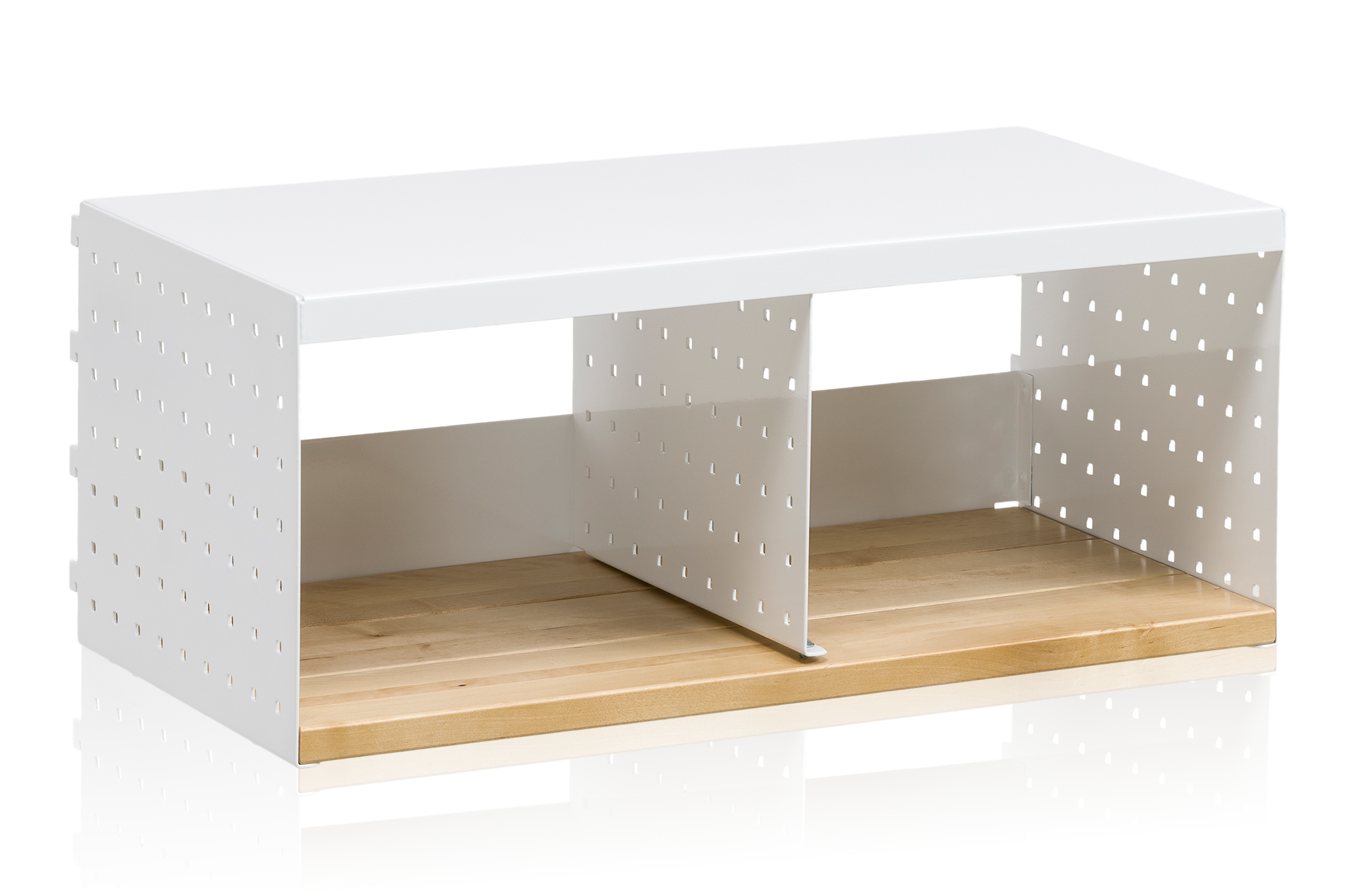 Clothing Compartment 600 mm 2 Sections White