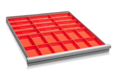 Lådinredning 50 mm Plastlådor Kombination 5