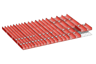 Lådinredning plast kit 21, 54x36, H=50mm