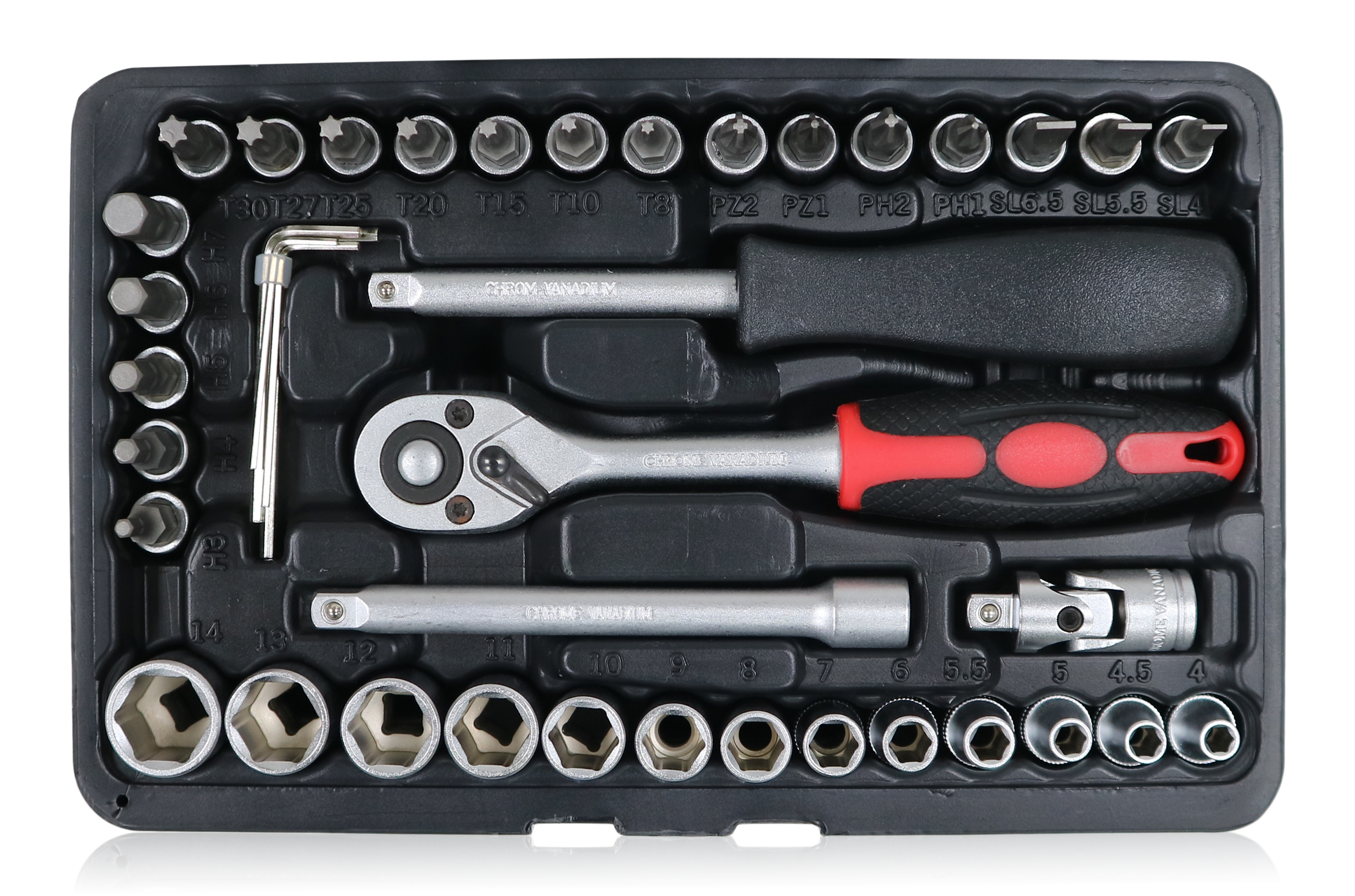 Socket Wrench Set 1/4" 40 Pcs