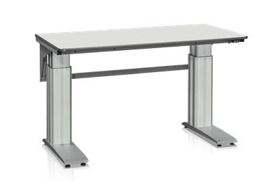 Arbeitstisch W500 1600x800 mm inklusive Tischplatte Grau Laminat