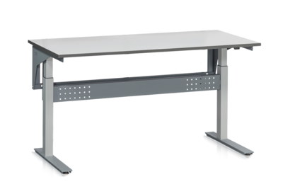 Workbench W200 1600x800 Grey Laminate inkl Frame for Uprights
