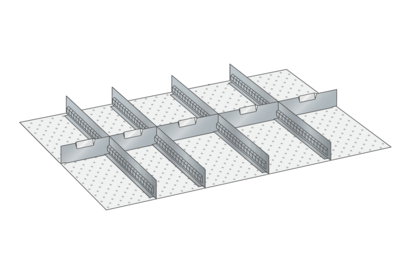 Lådinredning metall 142, 54x36, H=50mm