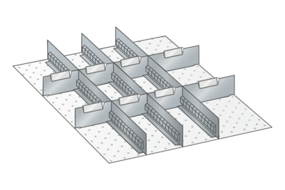 Lådinredning metall 114, 27x36, H=150mm