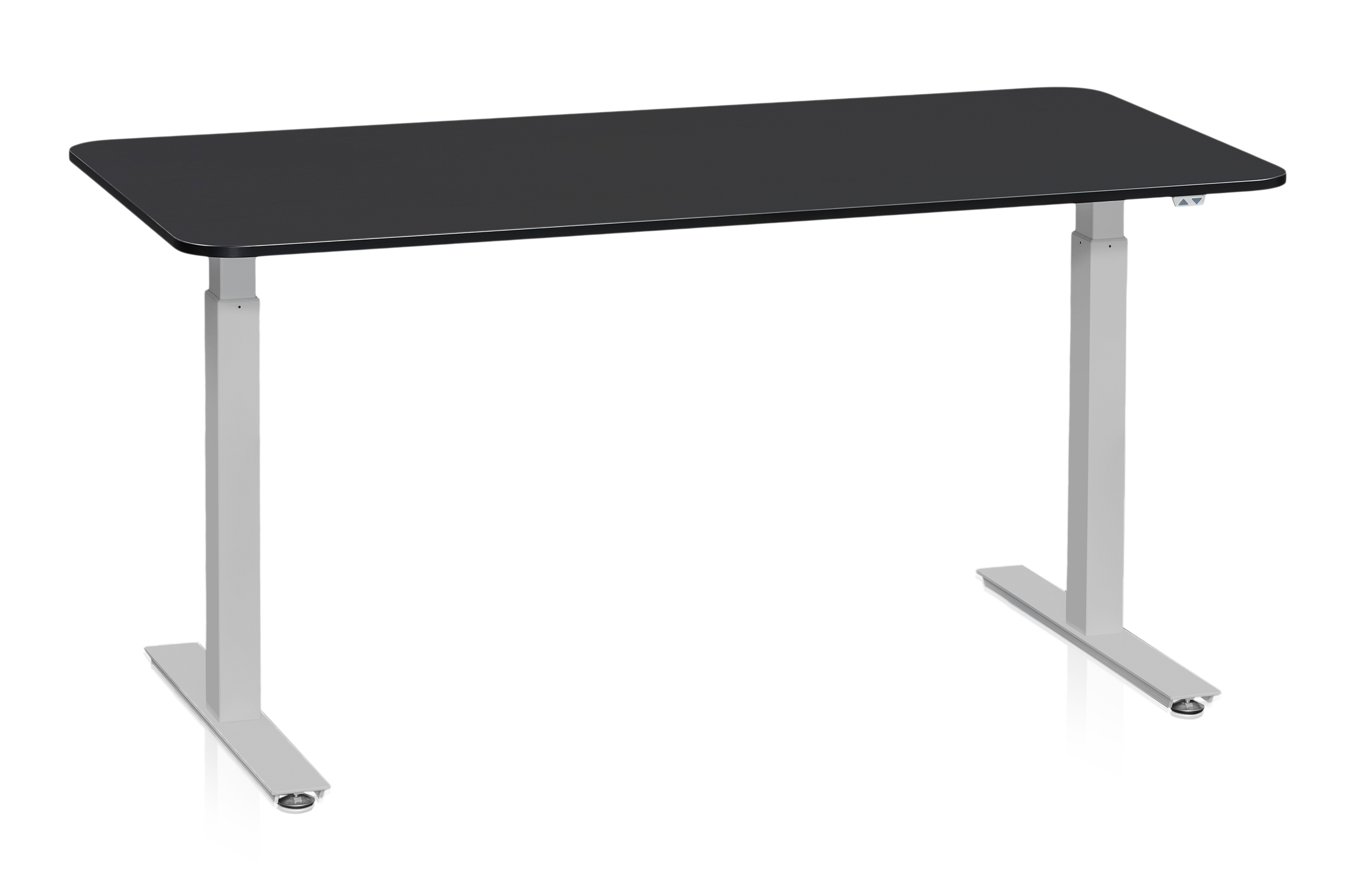 Desk 1600x800 mm Black/Silver Motorized