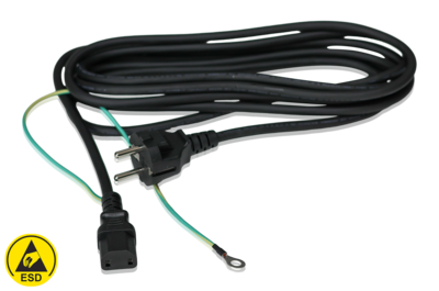 Nätkabel jordad ESD