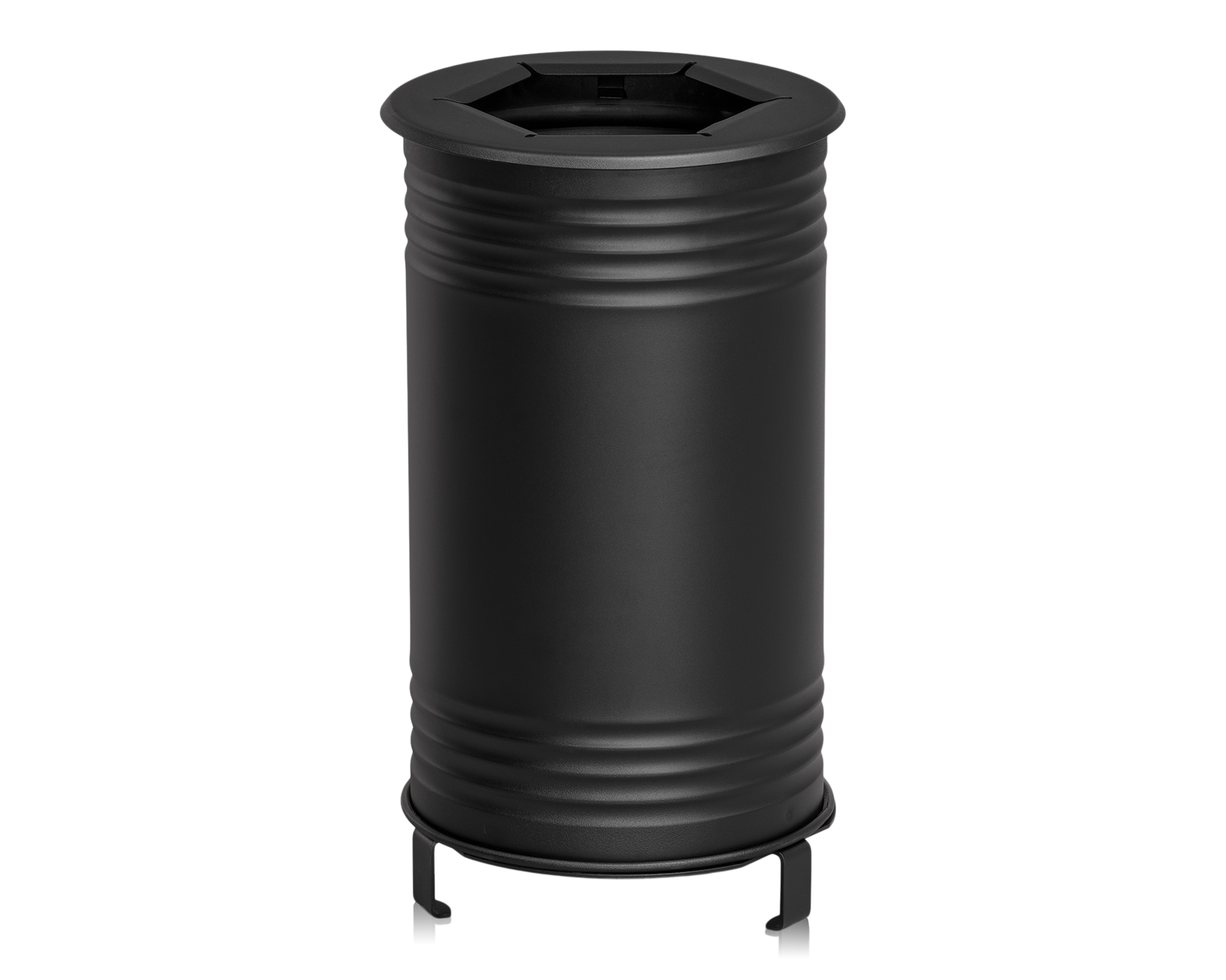 Waste Bin Tin, Combustible, Black