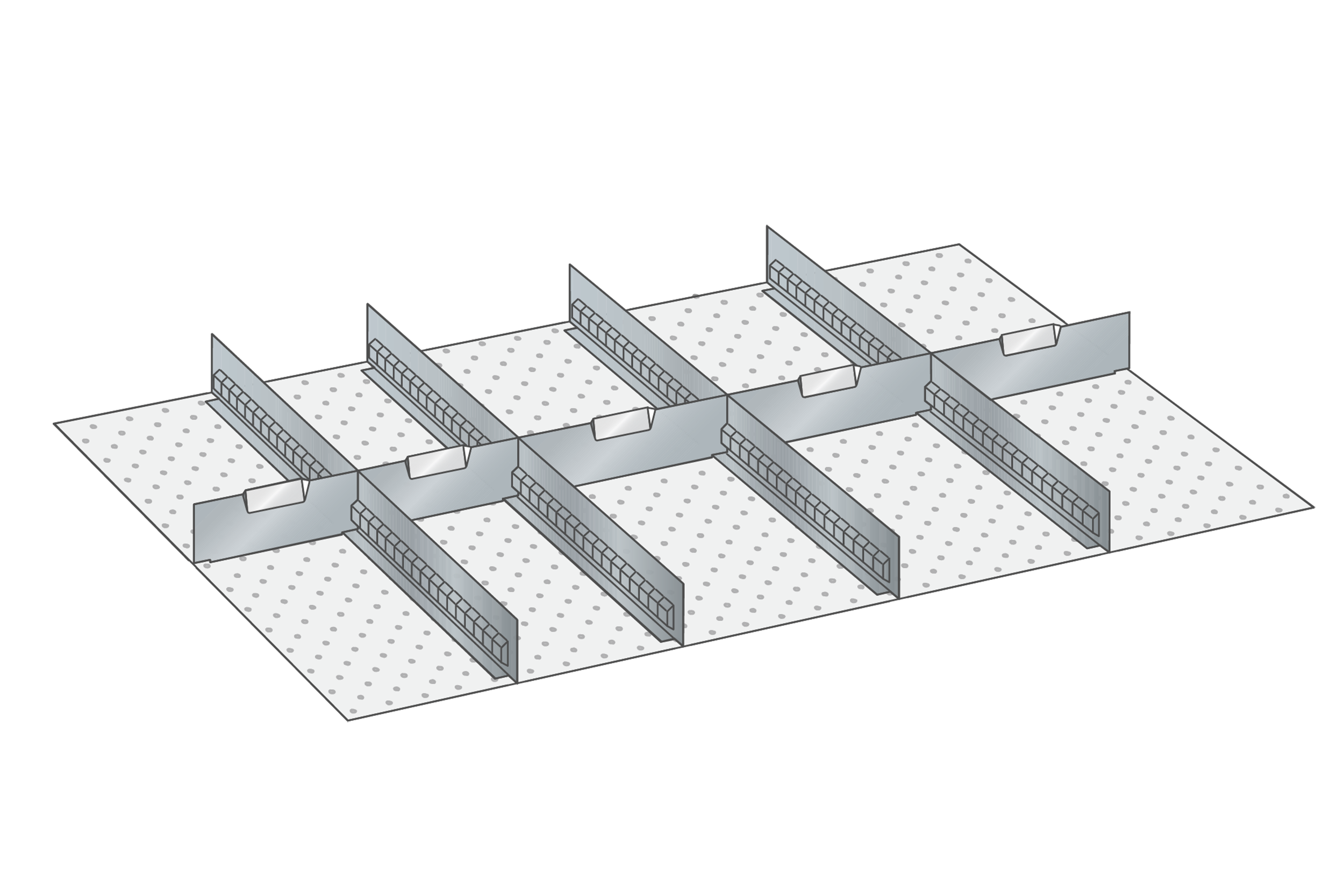 Lådinredning metall 162, 54x36, H=300mm