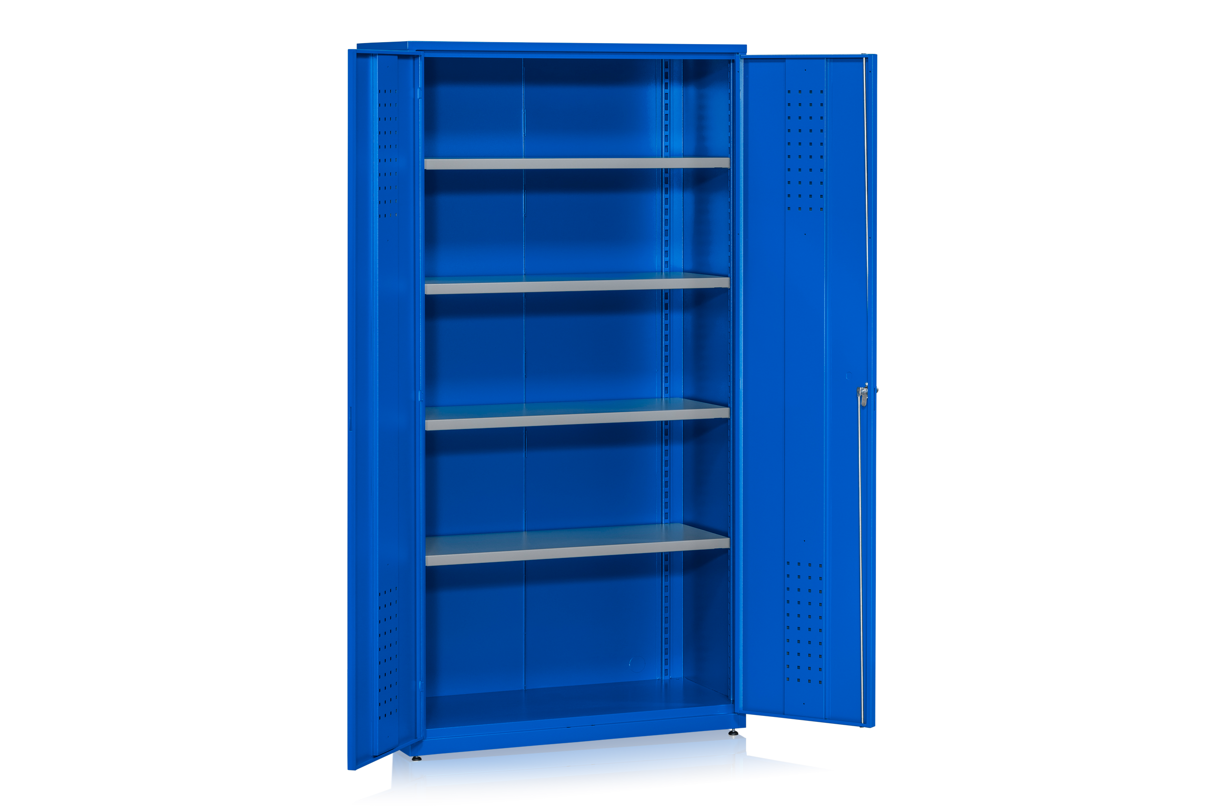 Werkstattschrank HD 500/2000 inkl. 4 Regalboden Blau RAL 5005