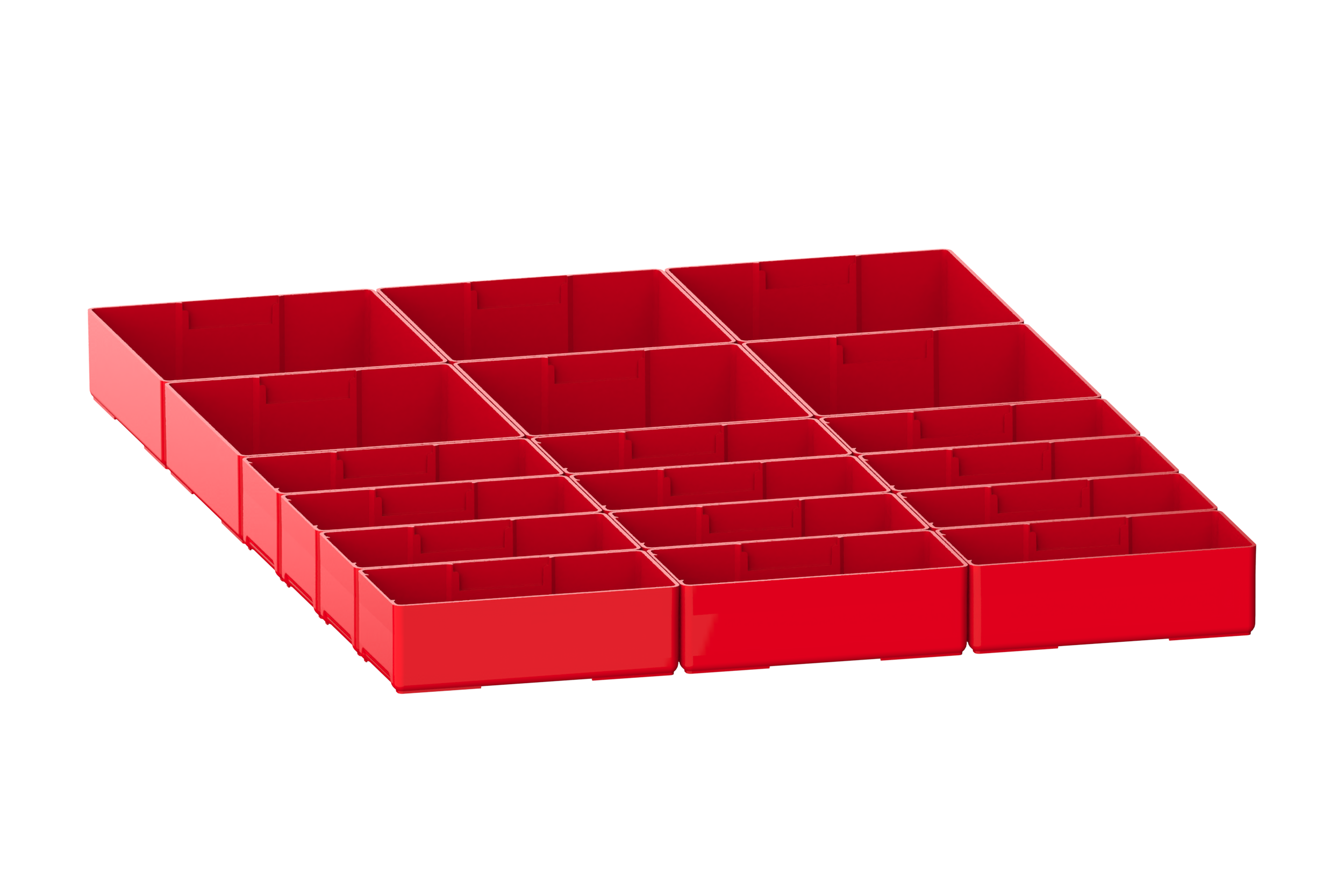 Lådinredning plast kit 6, 27x36, H=50mm