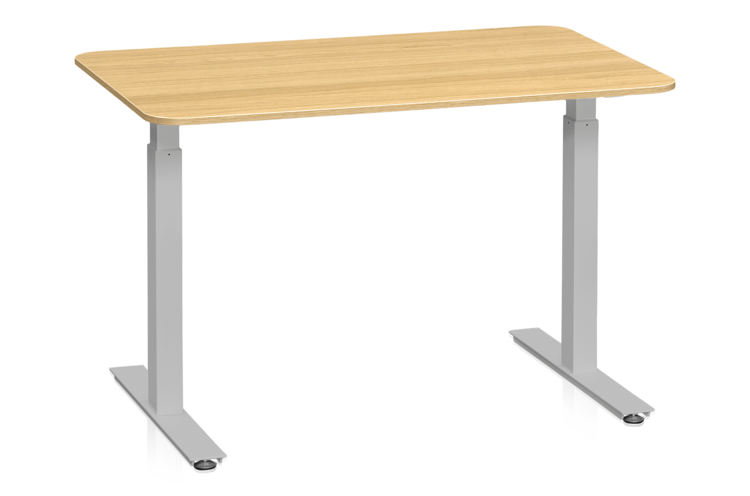 Desk 1200x800 mm Oak/Silver Motorized