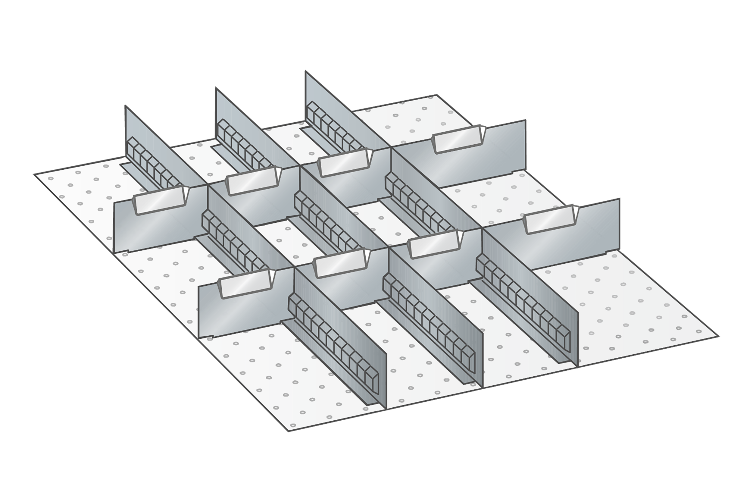 Lådinredning metall 114, 27x36, H=150mm