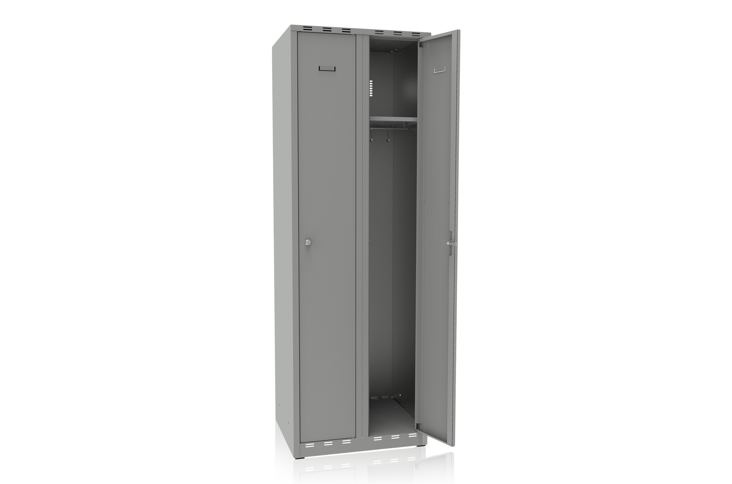 Locker 2 Doors Width 600 mm Grey