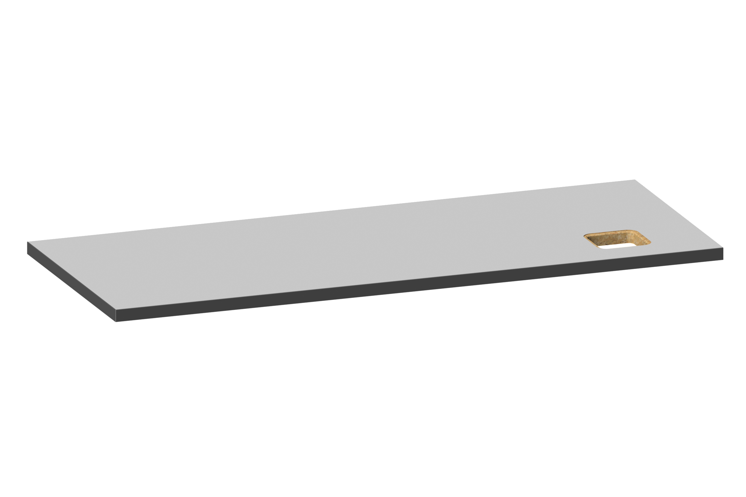 Worktop 2000x800x40 w. hole - Grey Laminate