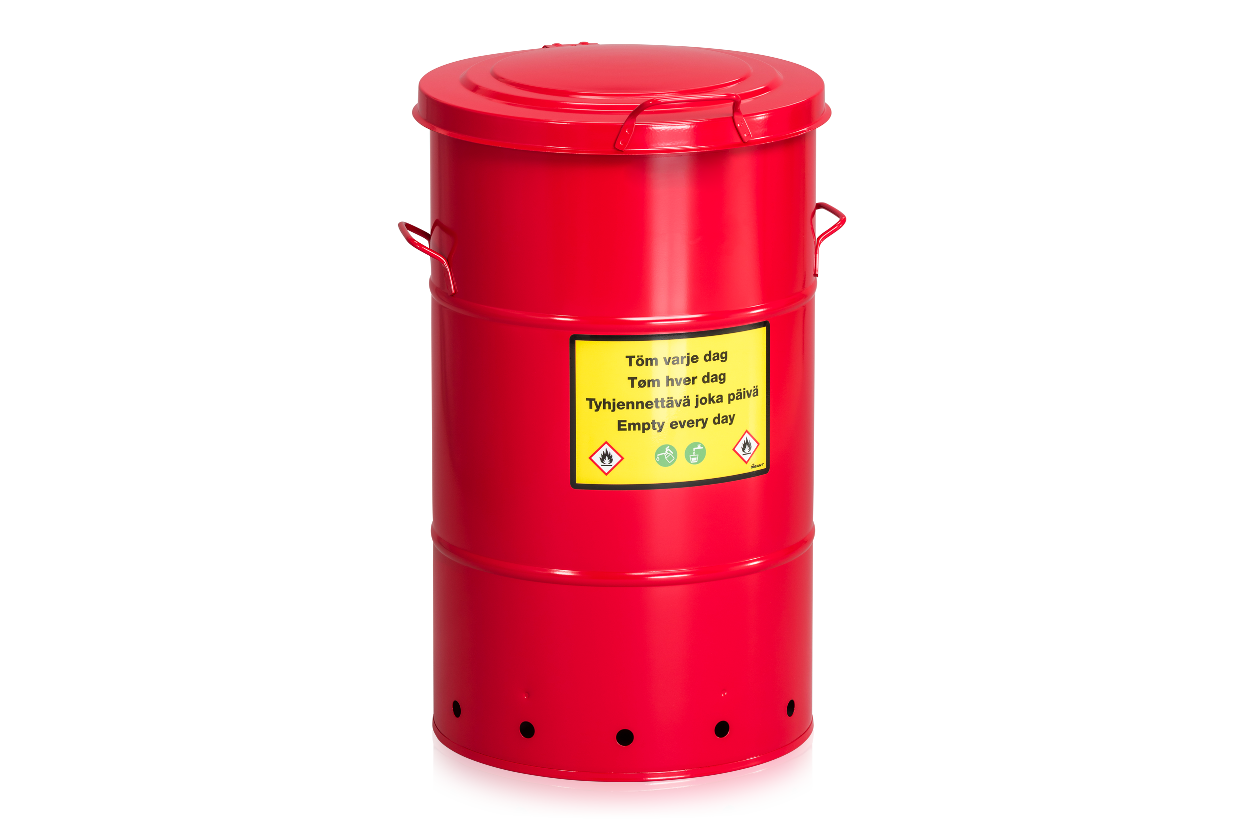 Sicherheitsabfallbehälter 115 l Rot