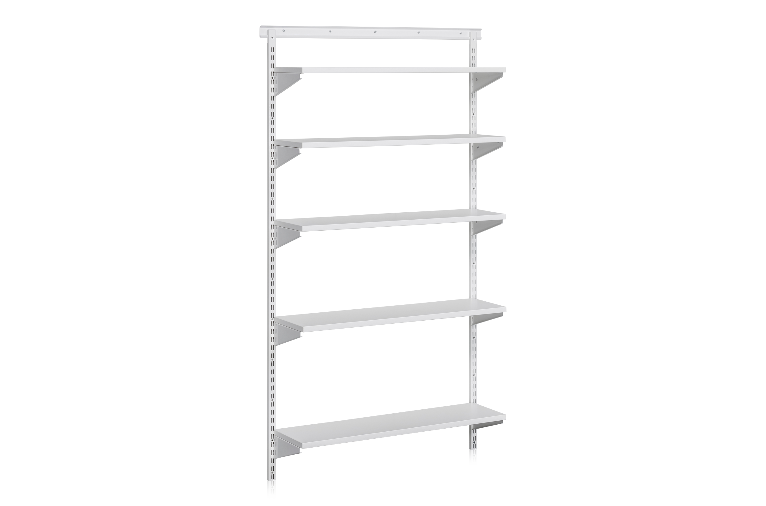 Wall Shelf 5 Shelves Additional Section White