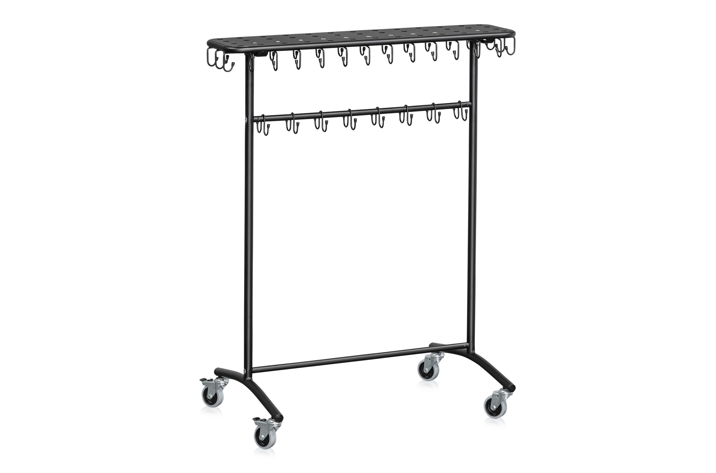 Clothes Trolley 46 Compartments Black