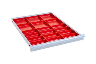 Lådinredning 50 mm Plastlådor Kombination 2