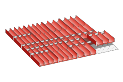 Lådinredning plast kit 11, 36x36, H=50mm