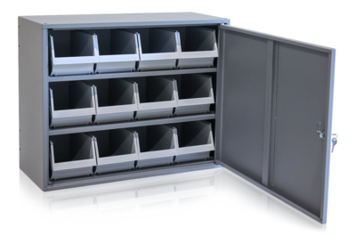 Skåp 12 m 2 hyllplan 660x280x475 inkl 12 backar