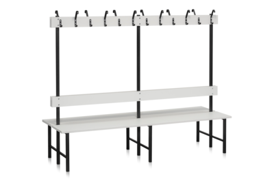 Sittbänk Dubbelsektion 2000 mm Ljusgrå