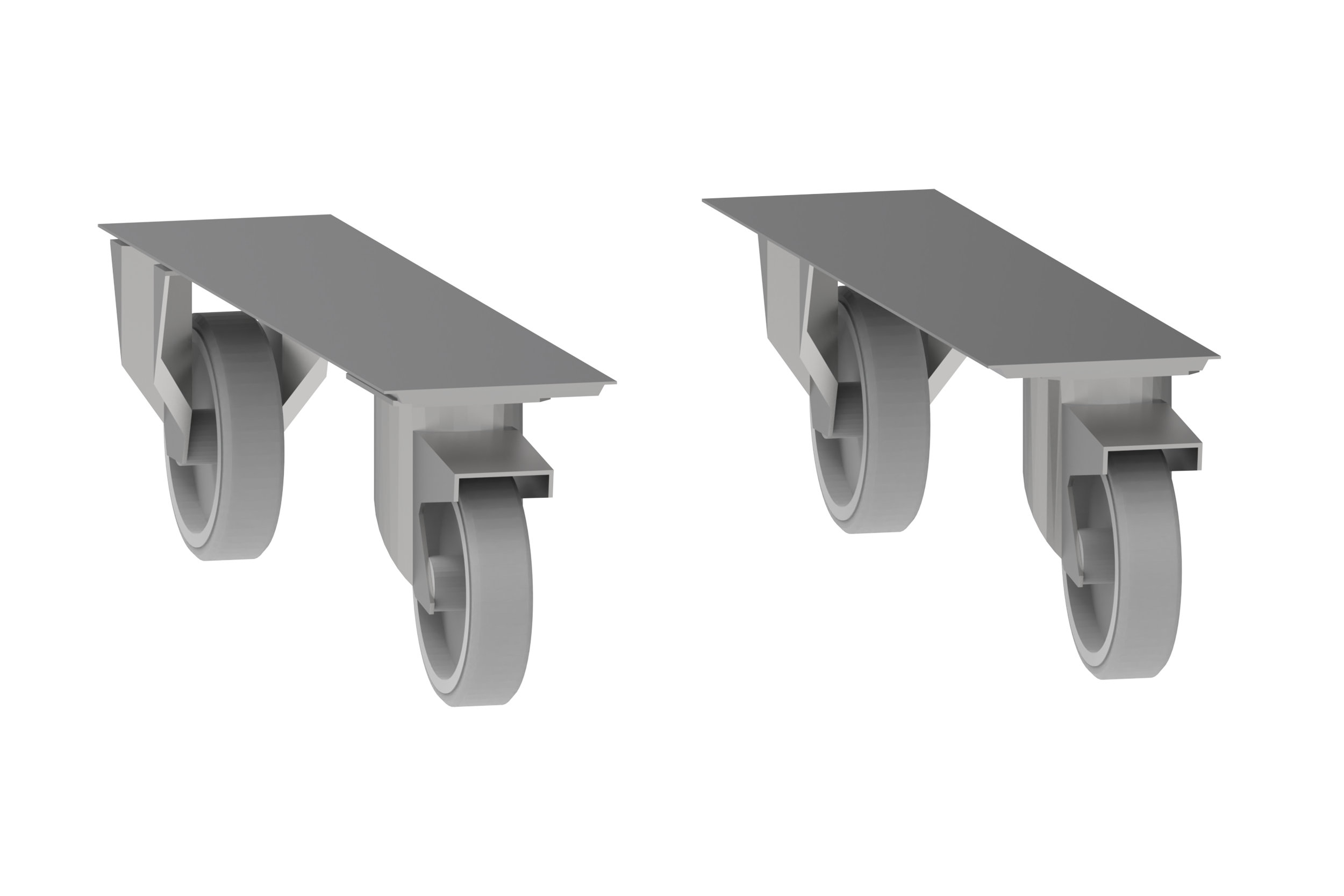 Hjulset Ø 160 mm gummihjul LISTA 27x36 / 36x36