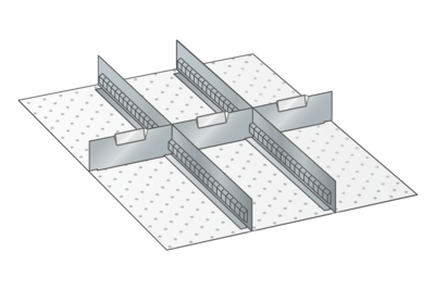 Lådinredning metall 112, 27x36, H=150mm