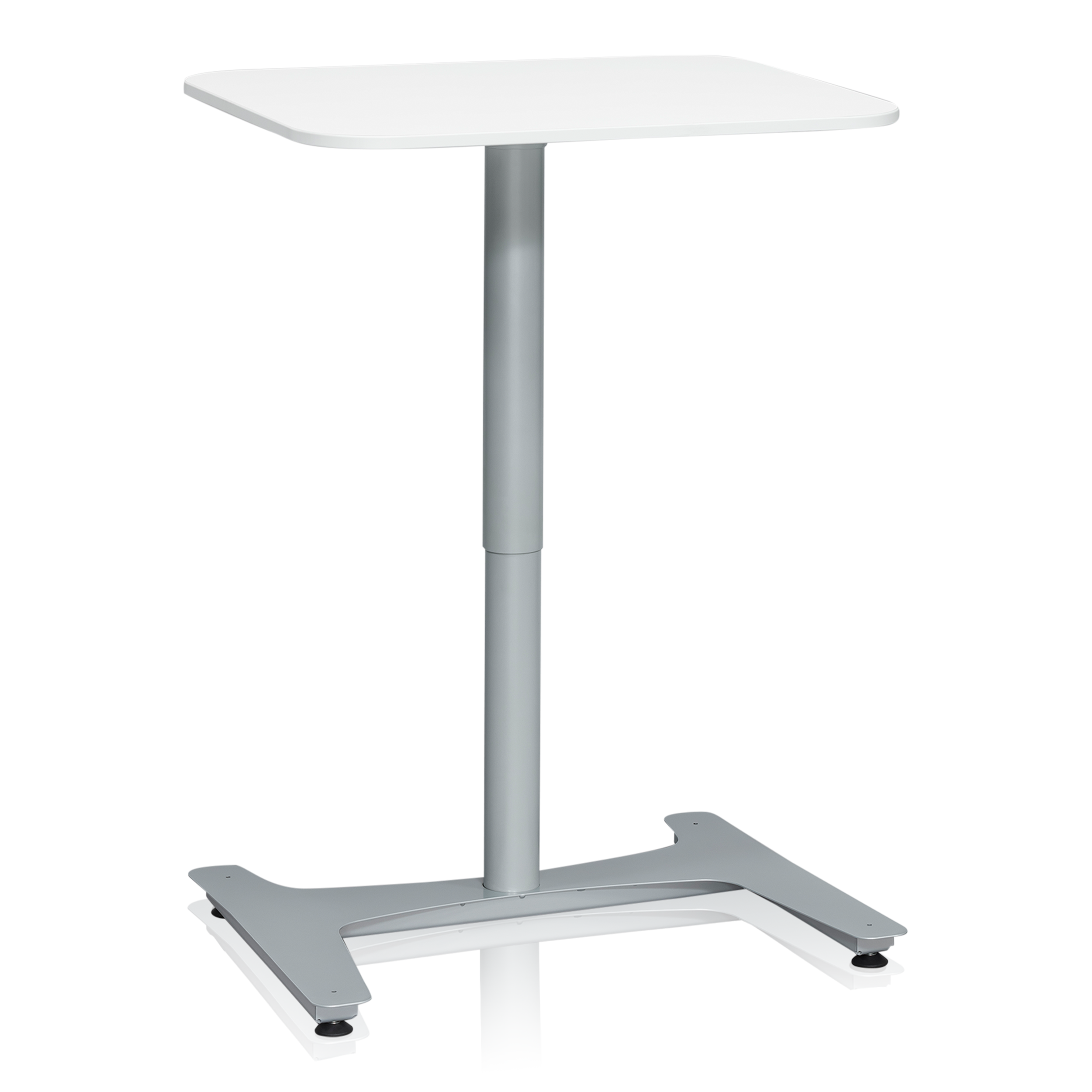 Gas Spring Table 800x600 mm Silver/White