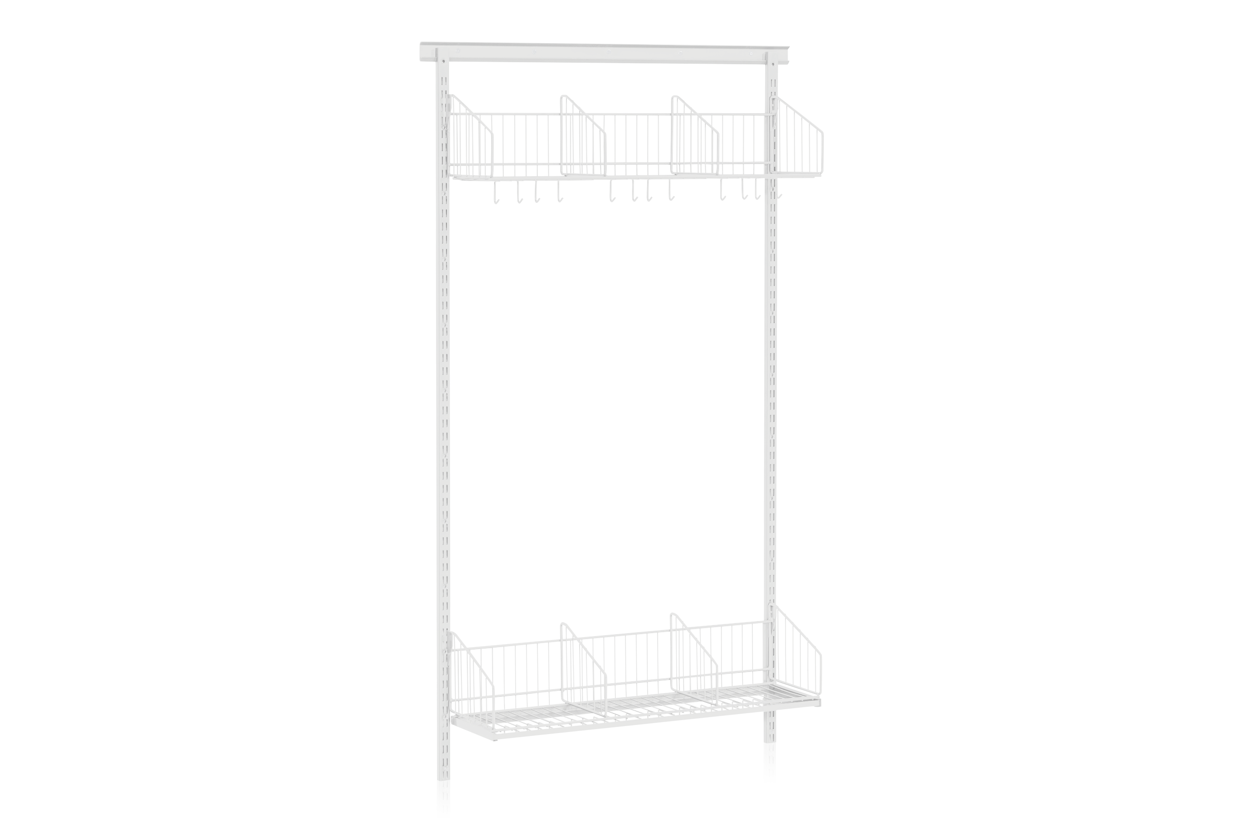 Shoe and Hat Shelf Wall Base Section 900 mm White