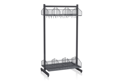 Schuh- und Hutablage Boden Grundteil 900 mm grau