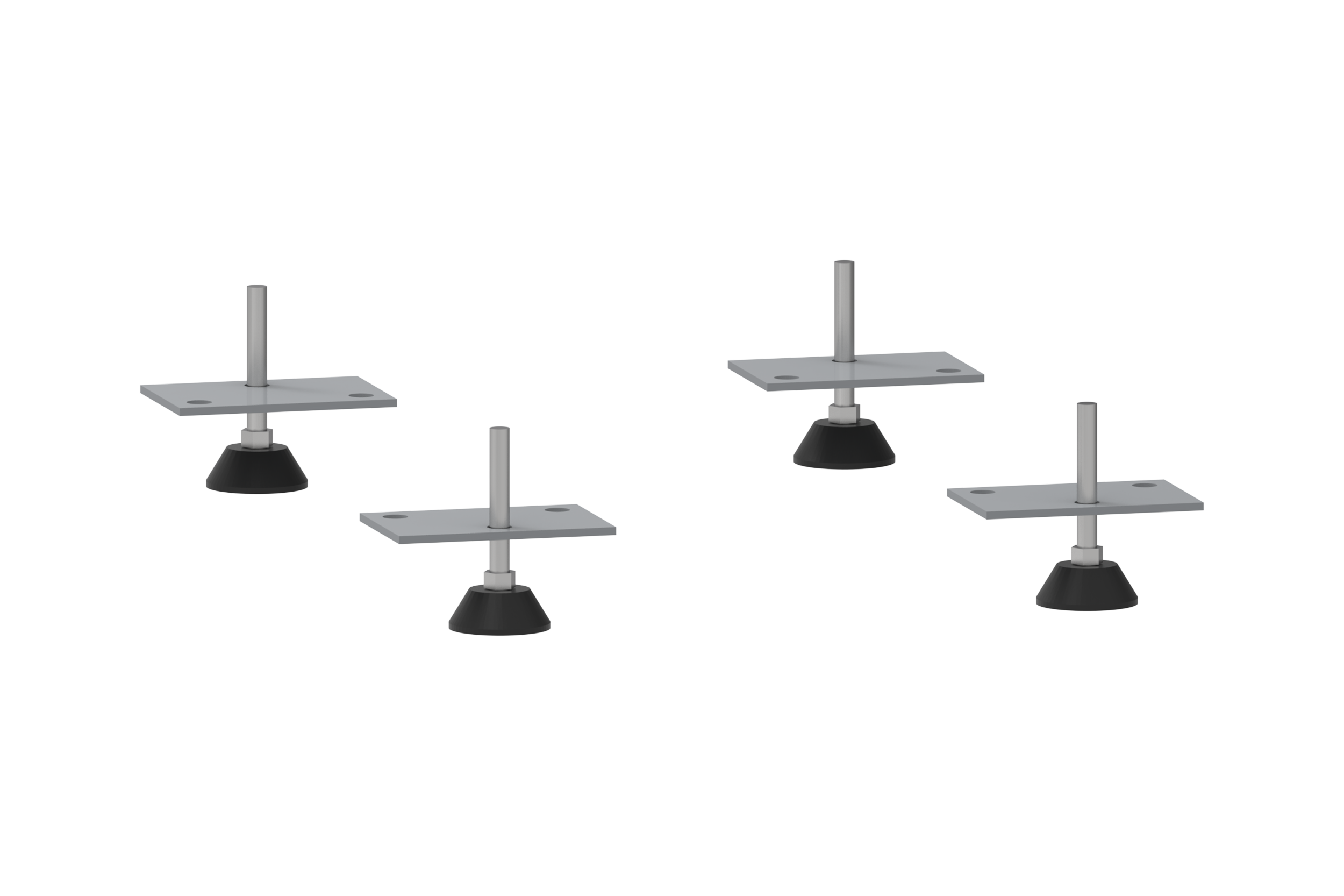 Set med ställfötter Ø 50 mm LISTA