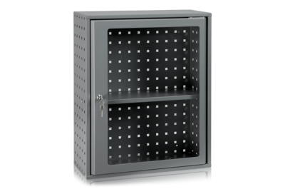 Storage Cabinet Plexiglass Door Grey