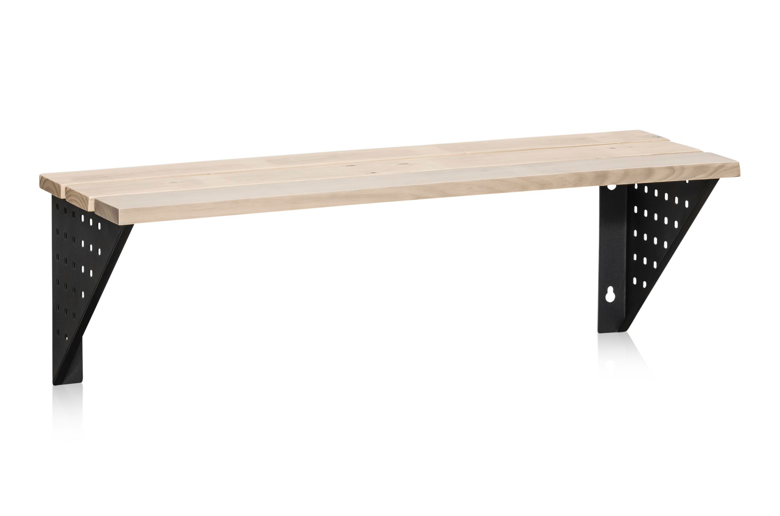 Umkleidebank für Wandmontage 1000 mm - Kiefernholz