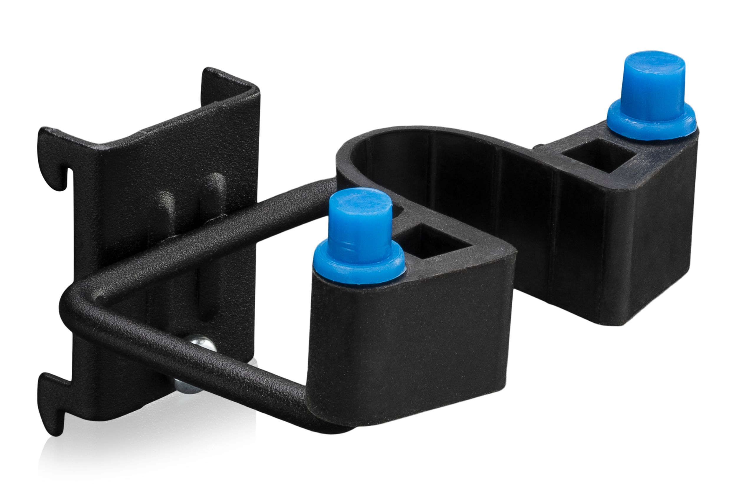 Double Hook Rubber Clamp 38x40mm 5-pack Black